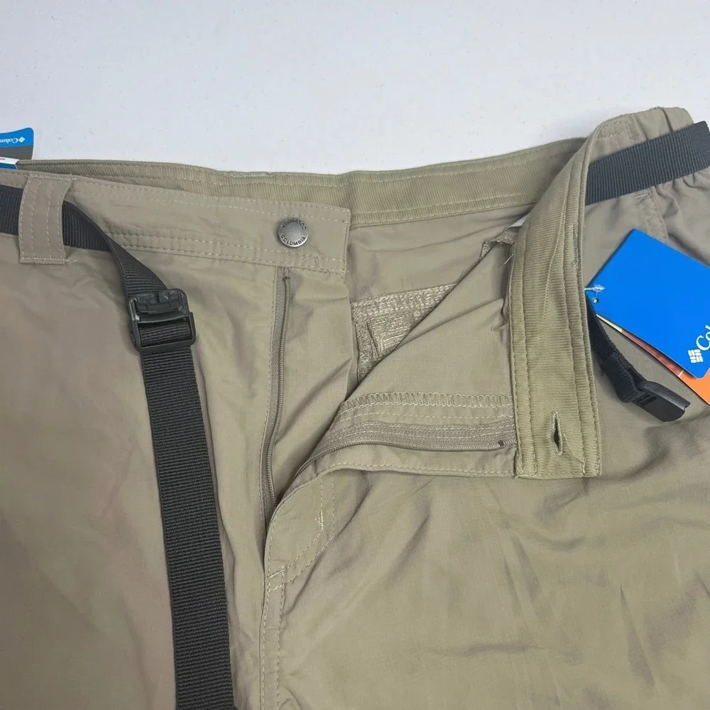 Columbia Kestrel Trail Cargo Shorts Mens 42 Tan Khaki Omni-Shade Belt Hiking NEW
